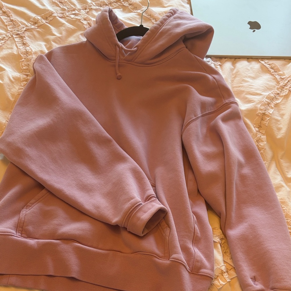 Aritzia oversized mauve-pink hoodie sweatshirt